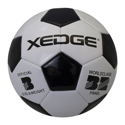 XEDGE Official Size Soccer Ball,Size 5 Training Ball for Girls,Boys,Youth Teenagers,Adults,Machine Stitched for Indoor Outdoor Play (Black and White, Size 3)