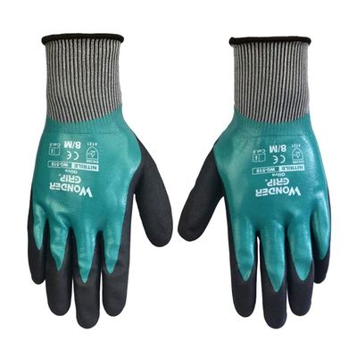 FUFU Gloves Durable Nylon Gardening Gloves, Stab- Resistant Non- Slip Gloves, Heavy- Duty Work Gloves, Nitrile Coating (Size : M)