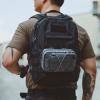 EXCELLENT ELITE SPANKER Tactical Molle Admin Pouch Compact Utility EDC Tool Bag with Shoulder Strap Nylon Belt Waist Bag for Tactical Accessories (Gry) view 4