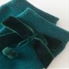 JEATHA Toddler Cute Knee High Baby Socks Kids Girls Velvet Bow Pom Poms Decor Tube Stockings Dark Blue 2-3 Years view 2