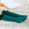 JEATHA Toddler Cute Knee High Baby Socks Kids Girls Velvet Bow Pom Poms Decor Tube Stockings Dark Blue 2-3 Years view 4