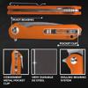 Firebird GANZO FH41S-OR Pocket Folding Knife D2 Steel Blade G10 Anti-Slip Handle with Clip Fishing Hunting Camping Outdoor Flipper EDC Pocket Knife Best Gift for Men and Women (Orange) view 4