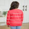 Ebifin Girls Long Sleeve Shirts Kids Casual Crewneck Tunic Tops Button Striped Tee Blouses Size 4-15 view 3