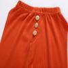 Freebily Little Kids Thermal Underwear Outfits Solid Cotton Soft Lined Long Sleeve Top Bottoms Homewear Orange 2 Years view 4