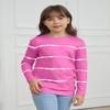 Ebifin Girls Long Sleeve Shirts Kids Casual Crewneck Tunic Tops Button Striped Tee Blouses Size 4-15 view 2