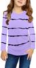 Ebifin Girls Long Sleeve Shirts Kids Casual Crewneck Tunic Tops Button Striped Tee Blouses Size 4-15 view 1