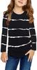 Ebifin Girls Long Sleeve Shirts Kids Casual Crewneck Tunic Tops Button Striped Tee Blouses Size 4-15 view 1