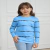 Ebifin Girls Long Sleeve Shirts Kids Casual Crewneck Tunic Tops Button Striped Tee Blouses Size 4-15 view 2