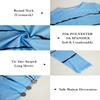 Ebifin Girls Long Sleeve Shirts Kids Casual Crewneck Tunic Tops Button Striped Tee Blouses Size 4-15 view 4