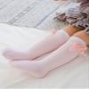 JEATHA Toddler Cute Knee High Baby Socks Kids Girls Velvet Bow Pom Poms Decor Tube Stockings Pink 2-3 Years view 2