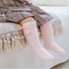JEATHA Toddler Cute Knee High Baby Socks Kids Girls Velvet Bow Pom Poms Decor Tube Stockings Pink 2-3 Years view 4