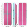 FBSPORT 10ft Inflatable Air Gymnastics Mat Training Mats 4 inches Thickness Gymnastics Tracks for Home Use/Training/Cheerleading/Yoga/Water with Pump Pink+Green view 2