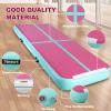 FBSPORT 10ft Inflatable Air Gymnastics Mat Training Mats 4 inches Thickness Gymnastics Tracks for Home Use/Training/Cheerleading/Yoga/Water with Pump Pink+Green view 3