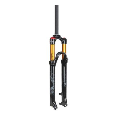 LvTu Mountain Bike Alloy Suspension Forks 26 27.5 29 Inch 9mm (QR) Travel: 120mm Air Fork 1-1/8 (Color : Gray-Manual Lockout, Size : 29 inches)