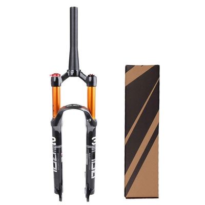 LvTu Magnesium Alloy Suspension Fork 26/27.5/29 Inch, Tapered Steerer and Straight Steerer Front Fork (Color : Tapered Manual Lockout, Size : 27.5")