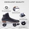 PAPAISON Roller Skates for Women and Girls, Deluxe 2 Layer Microfiber Leather Double Row-Classic Roller Skates for Men, Professional Outdoor Indoor Quad-Skates for Kids & Adults view 3