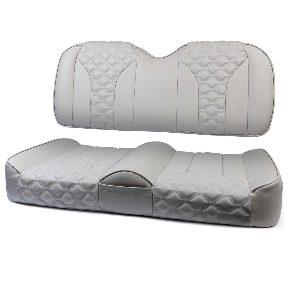 MODZ FS2 Custom Golf Cart Front Seat for EZGO RXV - [2008-Up] - Gray Base - X-Diamond Pattern