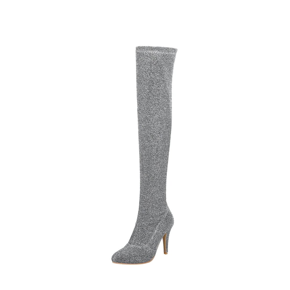 Womens Stiletto Over the Knee Boots - Sexy Pointed Toe Thigh-high High Heel Long Boots Fashion Was Thin Comfortable Casual Shoes