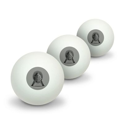 GRAPHICS & MORE Game of Thrones Iron Throne Icon Novelty Table Tennis Ping Pong Ball 3 Pack