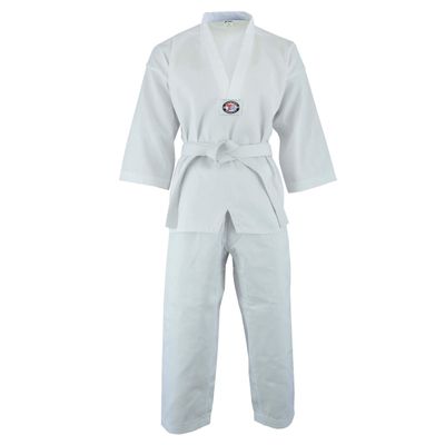 Ultimate - Taekwondo Gi Uniform - Kids Adults Unisex White Belt Included (White, 000)