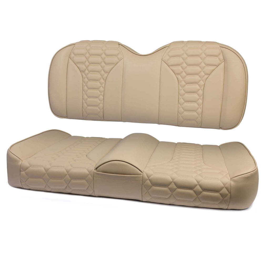 MODZ FS2 Custom Golf Cart Front Seat for EZGO RXV - [2008-Up] - Khaki Base - Cobra Pattern