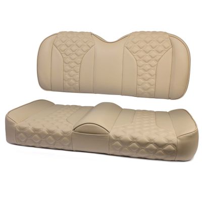 MODZ FS2 Custom Golf Cart Front Seat for Club Car Precedent/Onward/Tempo - [2004-Up] - Khaki Base - X-Diamond Pattern