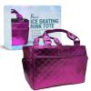 Kami-So Ice Skate Bag Tote | Ice Tote Organizer with Structured Build and Open Compartments | Ideal for Rink Storage, Water Bottle, and Gear | Skate Bag for Women | Metal Fuchsia view 1