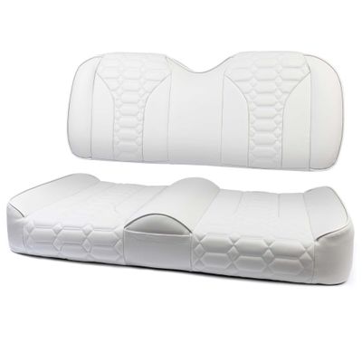 MODZ FS2 Custom Golf Cart Front Seat for Club Car Precedent/Onward/Tempo - [2004-Up] - White Base - Cobra Pattern
