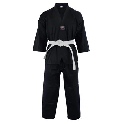 Ultimate - Taekwondo Gi Uniform - Kids Adults Unisex White Belt Included (Black, 000)
