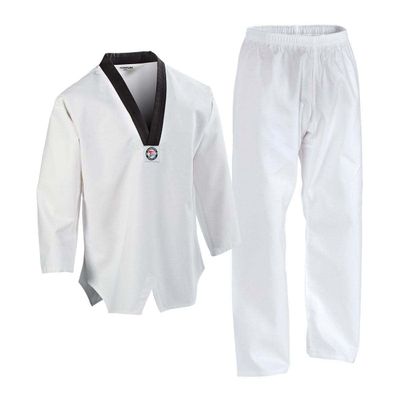 Ultimate - Taekwondo Gi Uniform - Kids Adults Unisex White Belt Included (White & Black, 000)