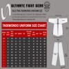Ultimate - Taekwondo Gi Uniform - Kids Adults Unisex White Belt Included (White & Black, 000) view 3