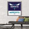 Trends International NBA Charlotte Hornets - Logo 21 Wall Poster, 22.375" x 34", Barnwood Framed Version view 2