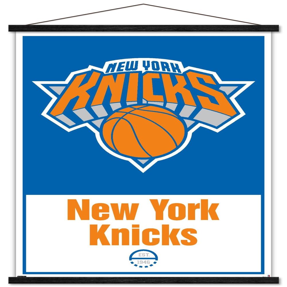 Trends International NBA New York Knicks - Logo 21 Wall Poster, 22.375" x 34", Premium Print and Black Hanger Bundle