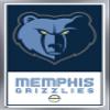 Trends International NBA Memphis Grizzlies - Logo 21 Wall Poster, 14.725" x 22.375", Silver Framed Version view 1