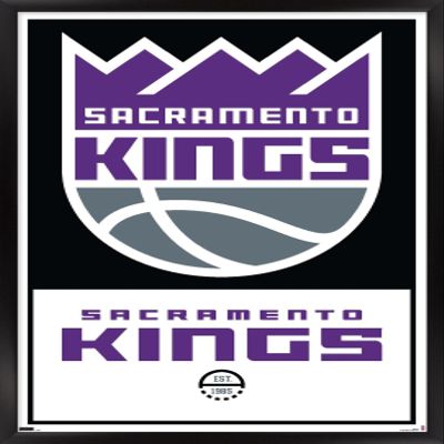 Trends International NBA Sacramento Kings - Logo 21 Wall Poster, 22.375" x 34", Black Framed Version