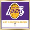 Trends International NBA Los Angeles Lakers - Logo 21 Wall Poster, 14.725" x 22.375", Gold Framed Version view 1