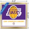 Trends International NBA Los Angeles Lakers - Logo 21 Wall Poster, 14.725" x 22.375", Gold Framed Version view 3
