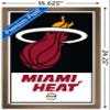 Trends International NBA Miami Heat - Logo 21 Wall Poster, 14.725" x 22.375", Bronze Framed Version view 3