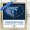 Trends International NBA Memphis Grizzlies - Logo 21 Wall Poster, 14.725" x 22.375", Gold Framed Version view 3