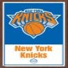 Trends International NBA New York Knicks - Logo 21 Wall Poster, 22.375" x 34", Mahogany Framed Version view 1