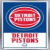 Trends International NBA Detroit Pistons - Logo 21 Wall Poster, 14.725" x 22.375", Silver Framed Version view 1