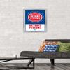 Trends International NBA Detroit Pistons - Logo 21 Wall Poster, 14.725" x 22.375", Silver Framed Version view 2