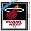 Trends International NBA Miami Heat - Logo 21 Wall Poster, 14.725" x 22.375", Black Framed Version view 3