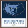 Trends International NBA Memphis Grizzlies - Logo 21 Wall Poster, 14.725" x 22.375", Mahogany Framed Version view 1