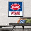 Trends International NBA Detroit Pistons - Logo 21 Wall Poster, 22.375" x 34", Black Framed Version view 2