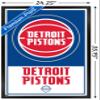 Trends International NBA Detroit Pistons - Logo 21 Wall Poster, 22.375" x 34", Black Framed Version view 3