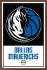 Trends International NBA Dallas Mavericks - Logo 21 Wall Poster, 22.375" x 34", Mahogany Framed Version view 1