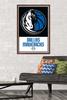 Trends International NBA Dallas Mavericks - Logo 21 Wall Poster, 22.375" x 34", Mahogany Framed Version view 2