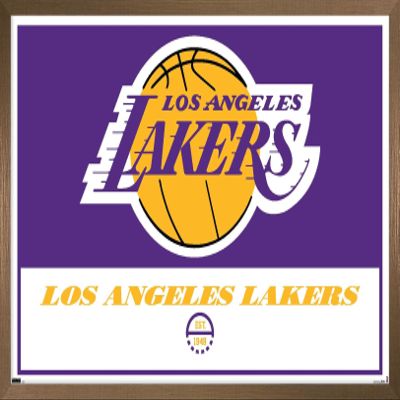 Trends International NBA Los Angeles Lakers - Logo 21 Wall Poster, 14.725" x 22.375", Bronze Framed Version