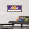 Trends International NBA Los Angeles Lakers - Logo 21 Wall Poster, 14.725" x 22.375", Bronze Framed Version view 2